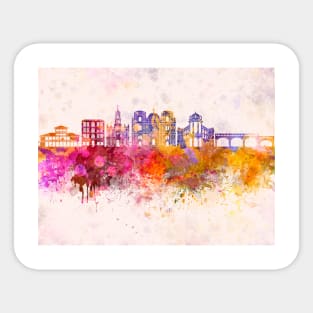 Cuenca EC skyline in watercolor background Sticker